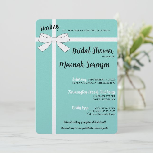 BRIDE Classy & Fabulosa Festa de Chá de Celebração (Em pé/Frente)