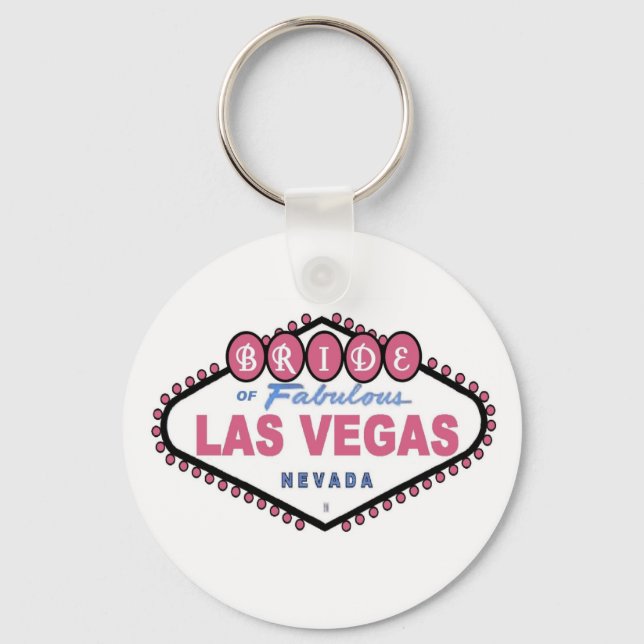 BRIDE da Fabulosa Chaveiro rosa Las Vegas (Frente)