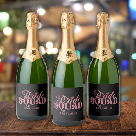 Bride Squad Pink Glitter Bachelorette Party Design