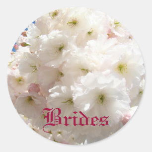 Brides Flower Blossoms adesivos Rosa Flores Branca