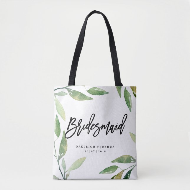 Bridesmaid Bohemian Sai De Casamento Tote Bag (Frente)
