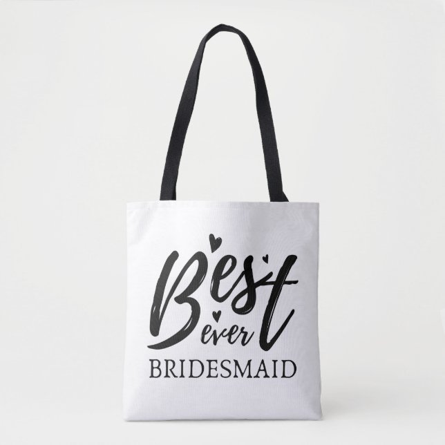Bridesmaid Bolsa, Bridal Party Tote Bag (Frente)