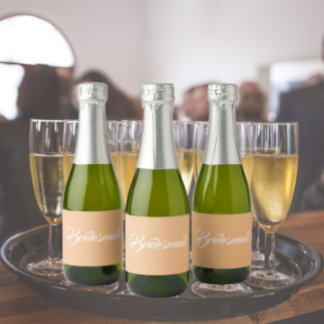 Bridesmaid de Casamento de Script Estilizado Peach