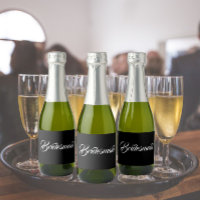 Bridesmaid de Casamento de Script Estilizado Preto