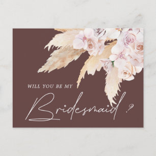 bridesmaid floral elegante tropical Convite