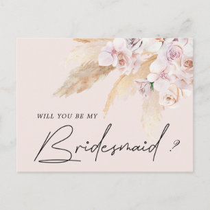 bridesmaid floral elegante tropical Convite