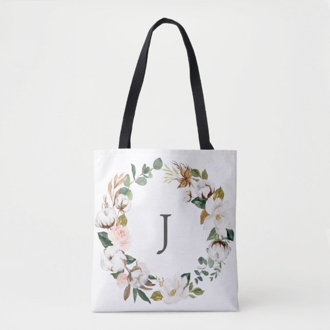 Bridesmaid Gift Personalizado Tote Bag Magnolia (Frente)