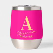 Bridesmaid Personalizado Monograma Moderno