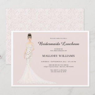 Bridesmaids Luncheon Fashion Bride Convite