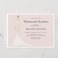 Bridesmaids Luncheon Fashion Bride Convite