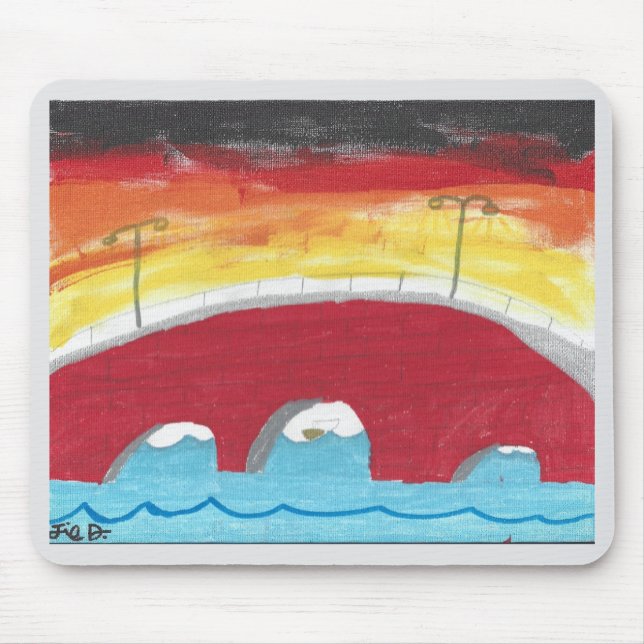 Bridge at Night Mousepad (Frente)