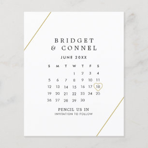 Bridget Geométrico Moderno Save the Date de Casame