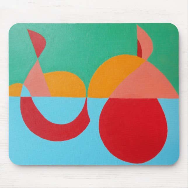 Bright Abstract Treble Clef Mousepad (Frente)