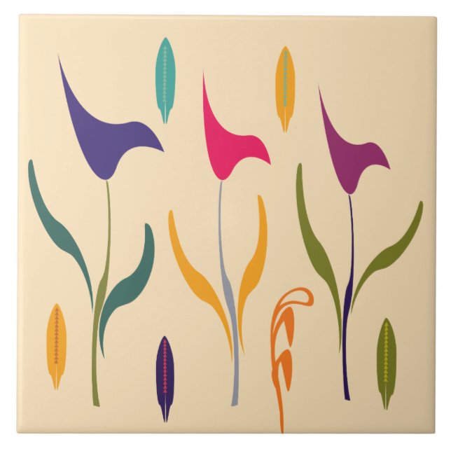 Bright Abstrato Watercolor Art Calla Lily (Frente)
