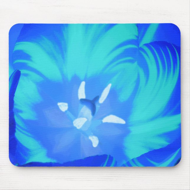 Bright Blue Tulip Mousepad (Frente)