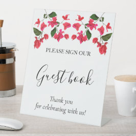 Bright Bougainvillea - Sinal de Pedestal Livro de 