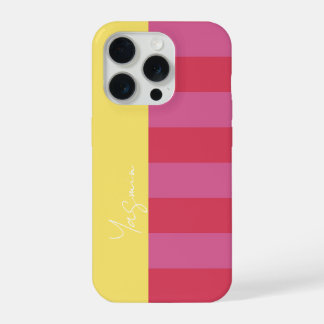 Bright Cheerful pink and yellow striped design