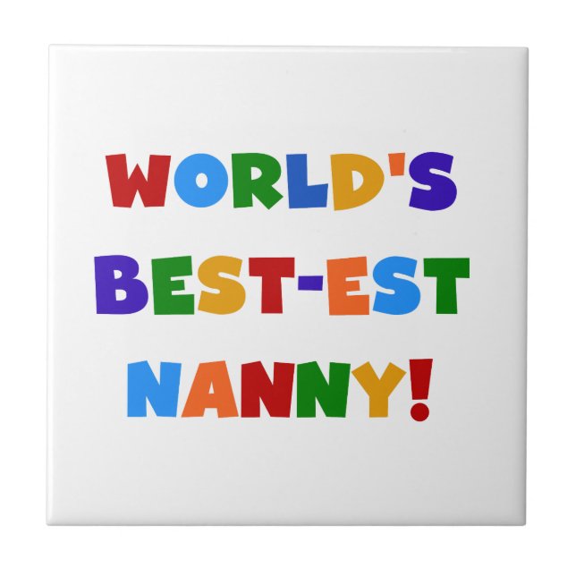 Bright Colors World's Best est Nanny Gifts (Frente)