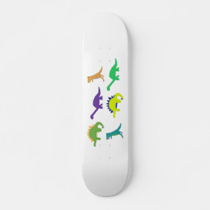 Bright Dinos skateboard (natural)
