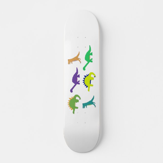 Bright Dinos skateboard (natural) (Frente)