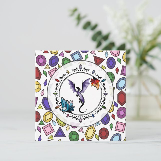 Bright Fantasy Gemstone Elegante Ametyst Dragon (Em pé/Frente)