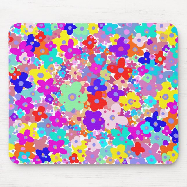 Bright Floral Mousepad (Frente)