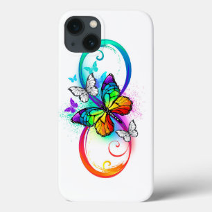 Bright infinity with rainbow butterfly 