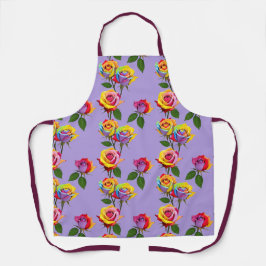 Bright Multicolored Roses In Rainbow Shades