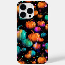 BRIGHT NEON COLORED HALLOWEEN PUMPKINS