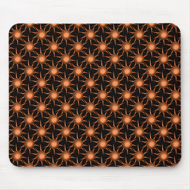 Bright Orange Swirling Suns Mousepad (Frente)