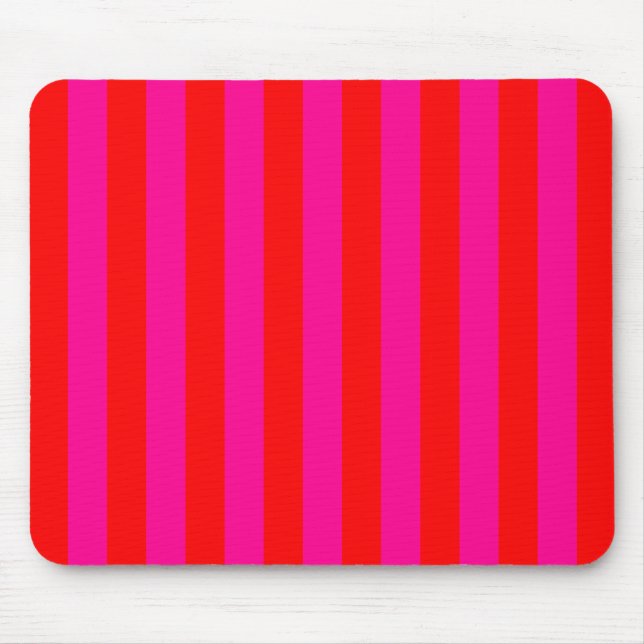 Bright Pink Stripes Mousepad (Frente)