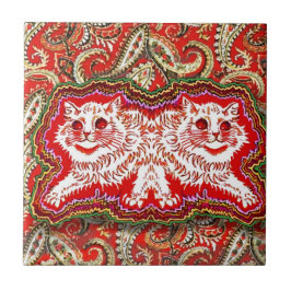 Bright Psychedelic Red Cats (por Louis Wain)