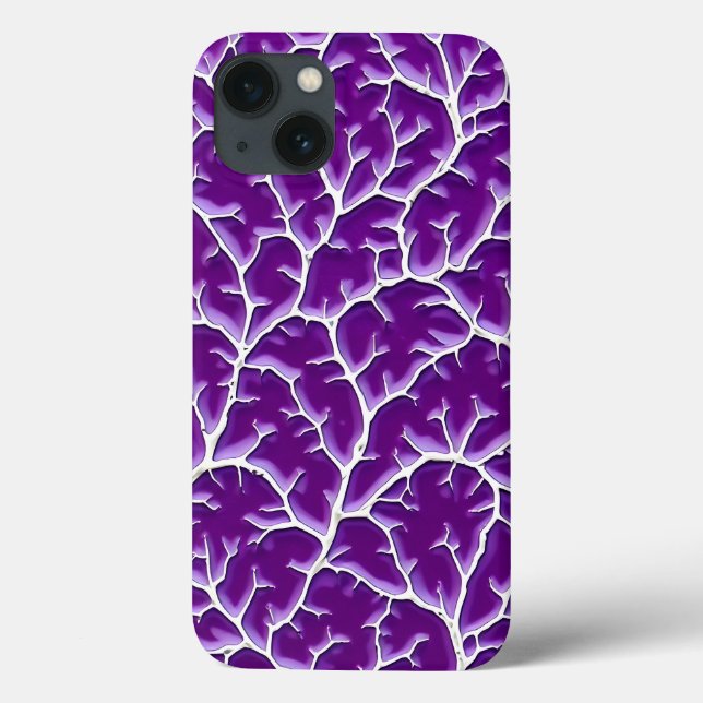 Bright Purple iPhone Case Organic Vein Style (Verso)