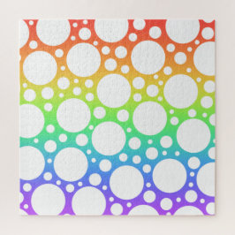 Bright Rainbow Polka Dotsee Quebra-cabeça