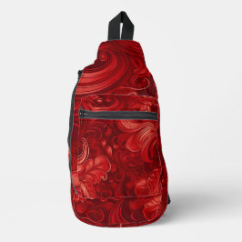 BRIGHT RED ABSTRACT SWIRLS