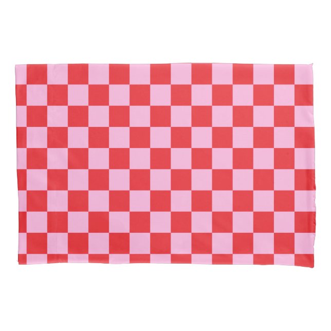 Bright Red and Light Pink Checkered (Frente)