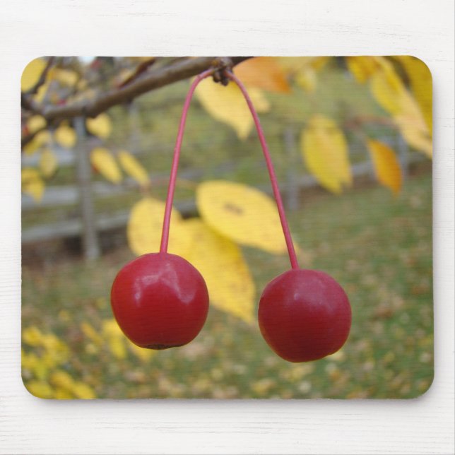 Bright Red Crab Apple Mousepad (Frente)