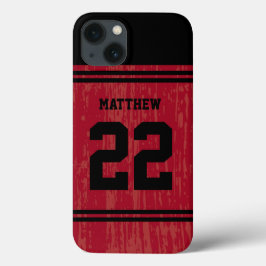 Bright Red Sport Jersey Número iPhone 6