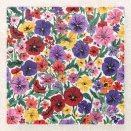 Bright Spring Pansies Floral Garden Pattern