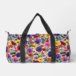Bright Spring Pansies Floral Garden Pattern