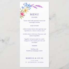 Bright Vivid Colors Wildflower Menu Casamento
