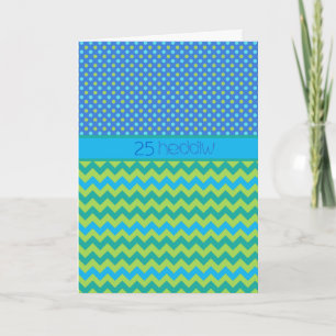 Bright Zigzags Cartão de Aniversário Personaliza