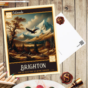Brighton, Colorado   Cartão postal Vintage