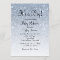 Brilhante Azul É um Convite para Chás de fraldas