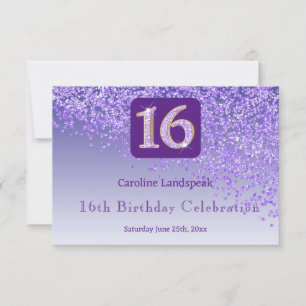 Brilhante de Chic Purple, 16 Aniversário RSVP