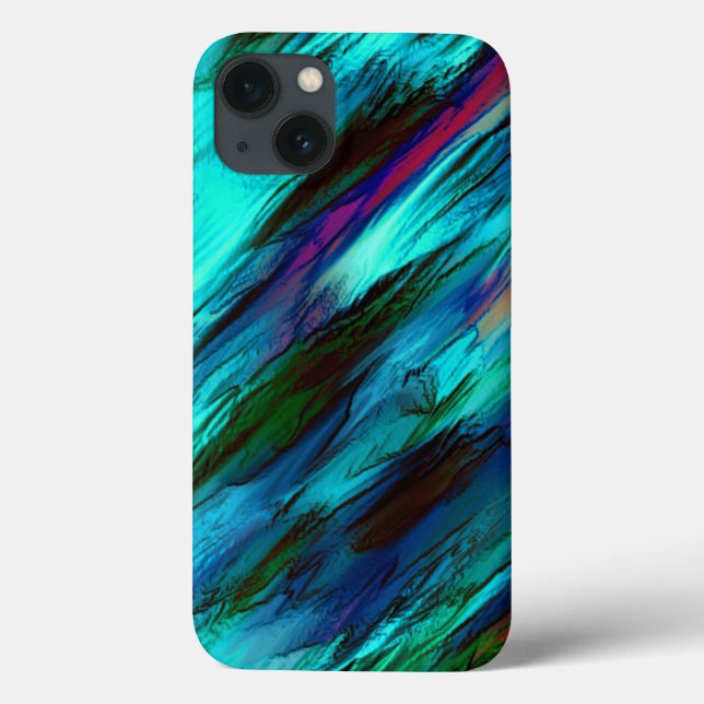 Brilhante manchado de ciano a azul e manchas verme (Verso)