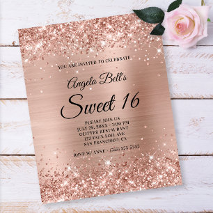 Brilhante Rosa Dourado Claro Flyer de Papel para F
