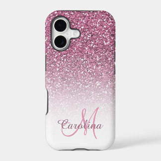 Brilhante rosa, nome e monograma, Girly