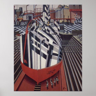 Brilhar-navios no poster 13" do Drydock x16 "