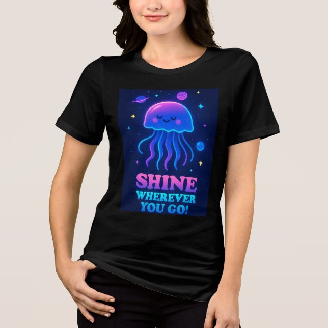 Brilhar Onde Quer Que Você Vá Para O Jellyfish Tee (Frente)